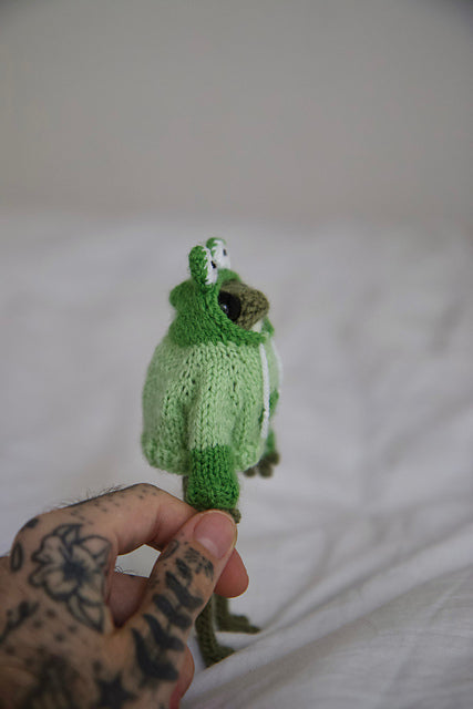 Frog Hoodie knitting pattern